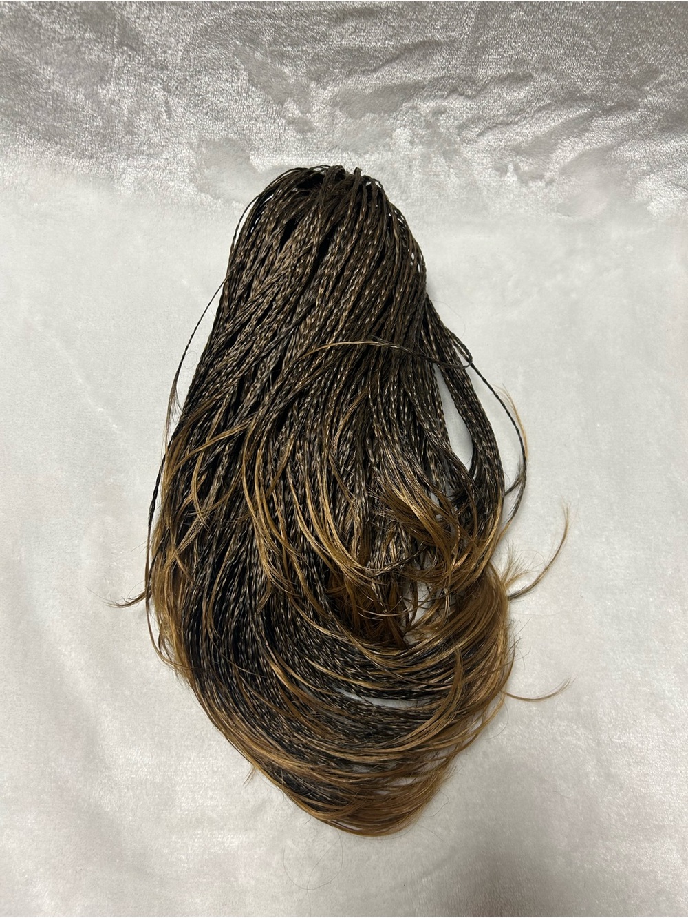 synthetic brown braid curl claw ponytail hairpiece hair extension clip
